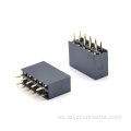 Conector hembra de 2,54 mm de doble fila recto 10P